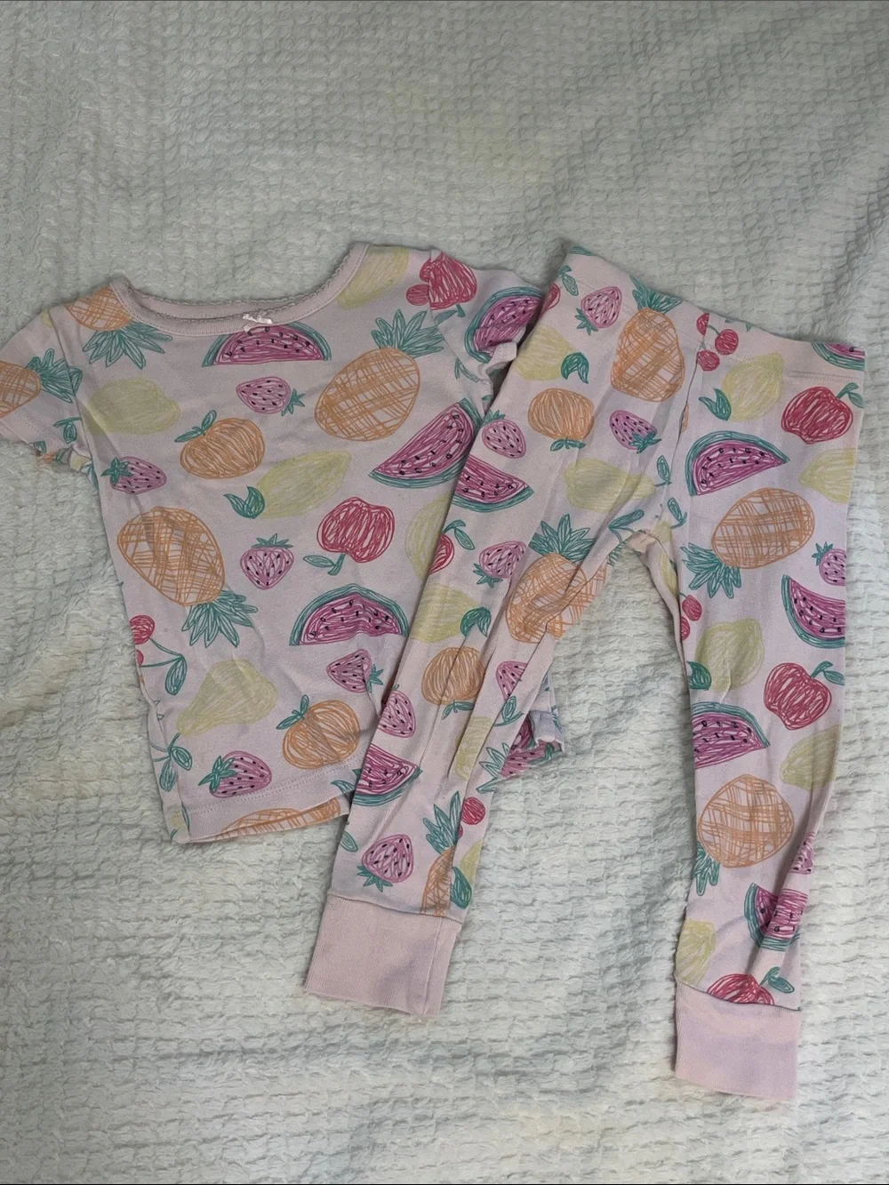 ❤️4 for $10 Kids Headquarters Fruit Print Pink Pajama Top - 3T